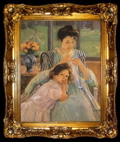 framed  Mary Cassatt Young Mother Sewing, ta009-2